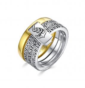 Кольцо из лимонного серебра Иордань СМ-КО-651 Якорь фото